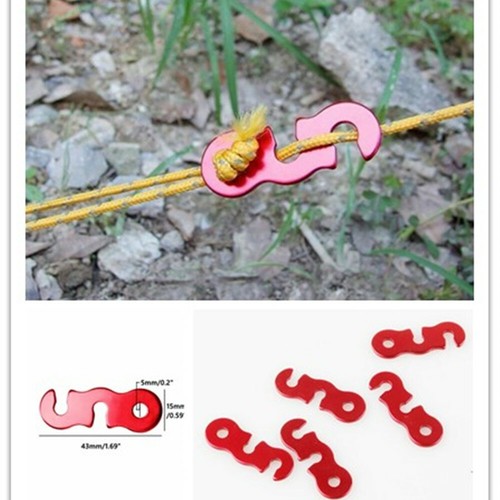 Red mini camping rope - red,