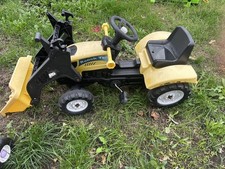 HOMCOM Pedal Go Kart Ride On Excavator W/ Front Loader Digger, Four Wheels Child