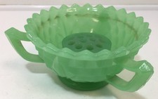 Art Deco Jade Green Glass Bowl