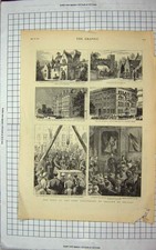 Antique Old Print 1884 Lord