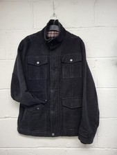 Next Black Moleskin Zip Up Jacket With Multiple Pockets Mens Size Medium.PW