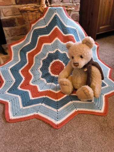 Baby crochet blanket shawl boy - baby,