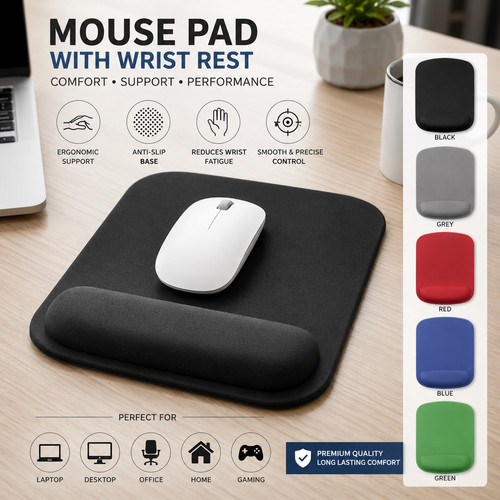 Mouse mat pad with - mouse, wrist