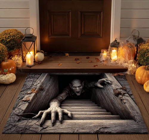 Halloween illusion door mat - illusion,
