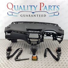 NISSAN QASHQAI DASHBOARD KIT AIR SRS BAG SEAT BELTS ECU 2014 J11 MK2 1.2 PETROL