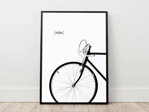 Bicycle minimalist wall art - bicycle,