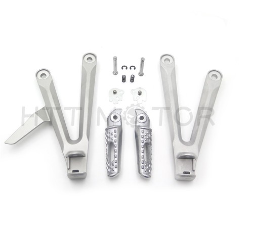 Silver rear passenger footrest - silver,