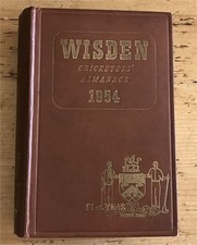 1954 Wisden, Hardback  -  Ex Library.