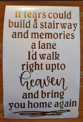 Tears could build stairway - build,