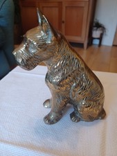 Antique Brass Terrier Dog