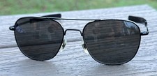 American Optical AO Original Pilot 57[]20 140mm Black Frame  Sunglasses Used
