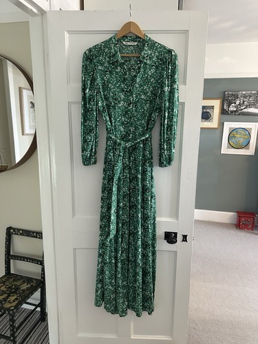 Zara green floral print - print, maxi