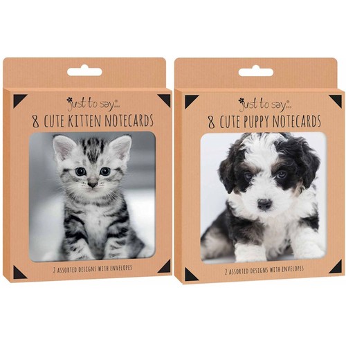 Notecards puppies kittens - puppies,