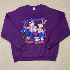 VINTAGE Florida Gators Warner Bros Sweatshirt Mens XL Purple Looney Tunes NCAA