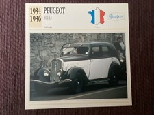 Peugeot 301 D,   1934-36,  Popular Class Car, France, Collectors Card