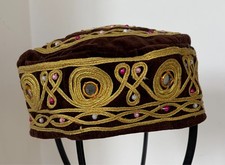 Vintage Brown Velvet And Gold