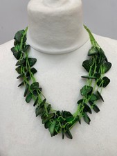 Green Beaded Necklace Arty