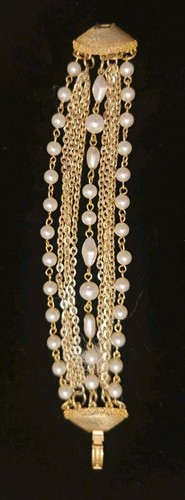 Vintage beaded pearl - vintage, 7"