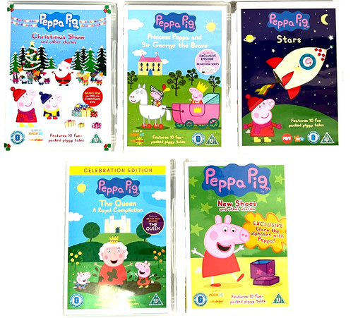 Peppa pig dvd bundle kids - peppa, 5