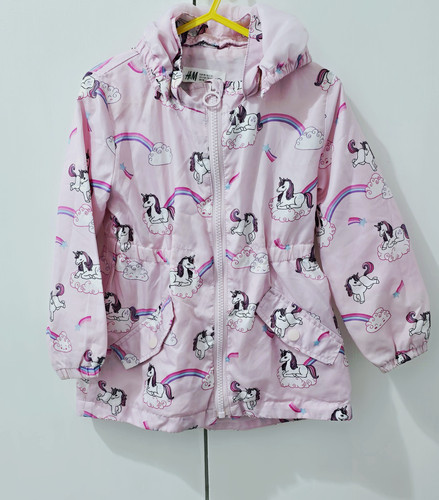 Girls pink unicorn hooded - h&m,