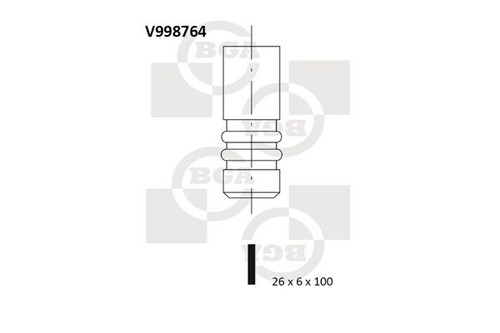 Bga v998764 intake - intake, valve