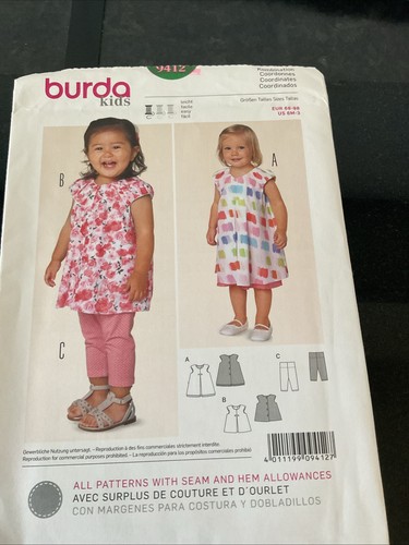 Burda 9412 girls - dress, and