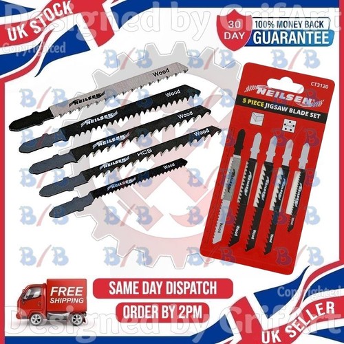 5pc jig saw blades wood - jig, clean