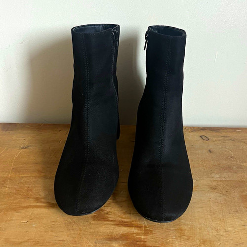 Women black suede sock - women's,