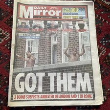 Daily Mail Jul 23 2005 & Daily Mirror Jul 30 2005. London Bombings.