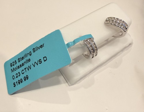 925 sterling silver moissanite - silver,