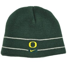Nike Team Mens Beanie Hat Oregon Ducks Green Yellow Knit Winter Hat One Size