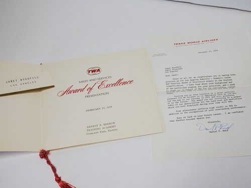 Vintage twa 1972 awards - twa,