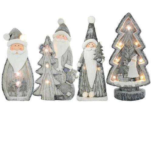 Light santa tree - santa, christmas
