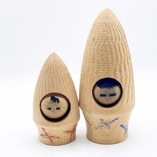 Vintage Kokeshi Doll Set of 2