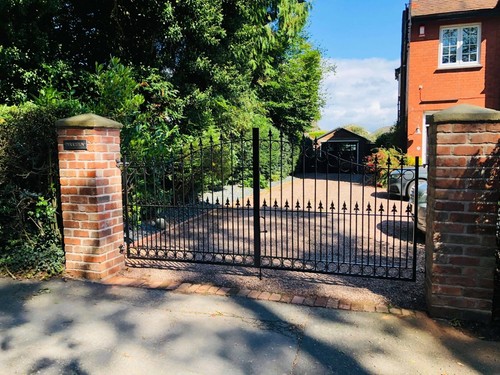 Wrought iron gates - , galvanised
