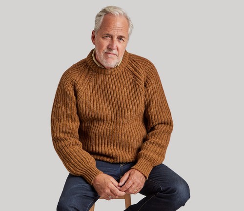 Chunky wool fisherman crew - chunky,