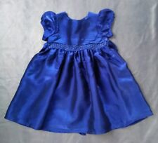 New Debenhams Babble Boom Midnight Blue Beaded Party Dress -lined 18-24mths