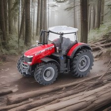 🇬🇧BBURAGO RED MASSEY FERGUSON MOTORISED 8740S TRACTOR 10 X 15CM FANTASTIC TOY