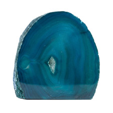 Blue Agate Geode 510g Polished