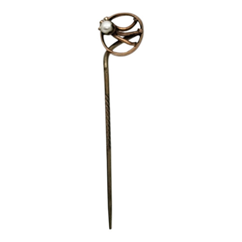 Antique gold plated faux - plated, pearl