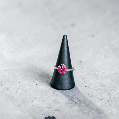 Sterling silver enamel - sterling, fox