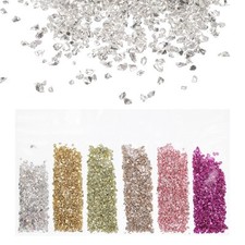 Crushed Glass Chips 1-3mm 6 Colors Irregular Glass Chips for Resin Filler