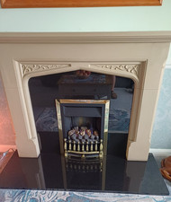  Fire surround inc. hearth & back panel & Valor real flame effect gas fire
