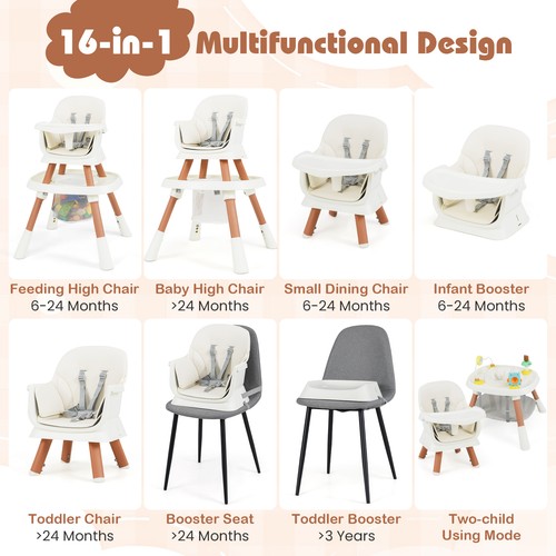 Convertible baby high - high, chair