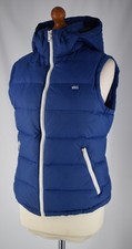 Ladies Jack Wills Blue Duck Down & Feather Quilted Hooded Gilet Size UK 12