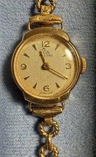 Record 9ct Gold Vintage Manual Wind Watch Hallmarked Swiss Made 17jewels
