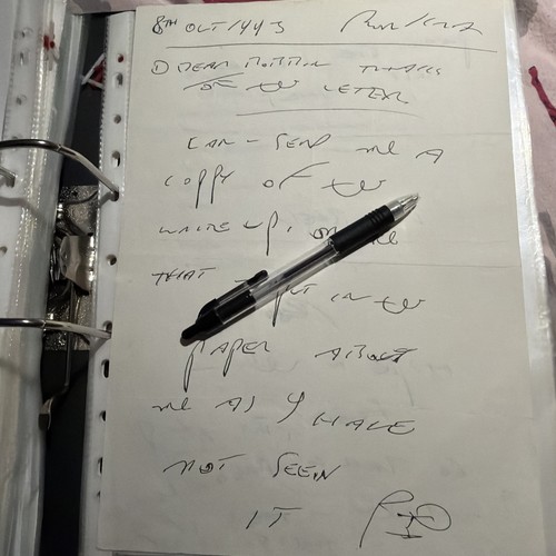 Sided ron kray letter - sided,