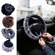 Warm Elastic Car Steering Wheel Cover Furry Steering Wheel Covers Anti-Slip