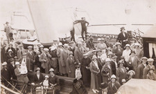 Antique Real Photo Postcard People Monarch Boat Steamer Bailey Bournemouth 1929