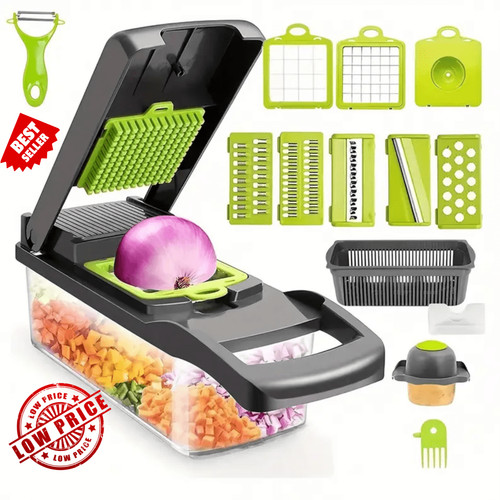 Vegetable chopper - 16-in-1, &